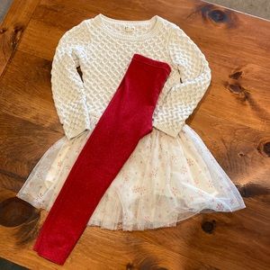 Hatley Girls Christmas Dress with Tights